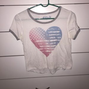 red white and blue heart shirt
